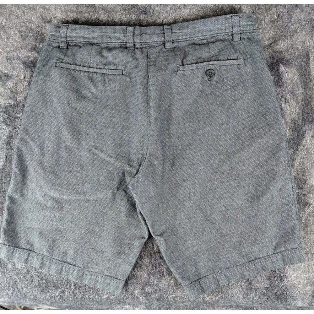 Banana Republic Mens Grey Cotton Micro Dot Chino Shorts Size 33 Regular‎ Fit